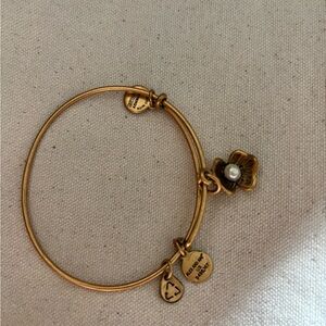 Alex and Ani Gold Clam with Pearl Charm Bracelet